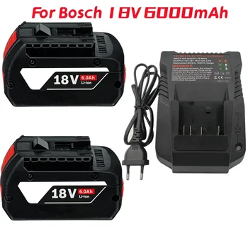 1-3PSC 18V батерия за Bosch GBA 18V 6.0Ah литий BAT609 BAT610G BAT618 BAT618G 17618-01 BAT619G BAT622 SKC181-202L + зарядно устройство