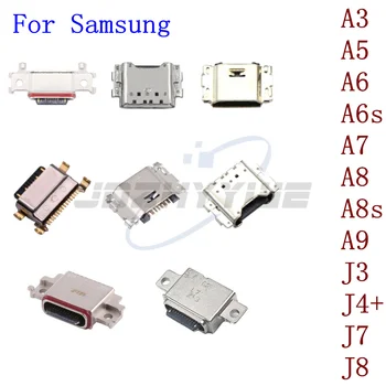 10pcs USB жак конектор за зареждане док щепсел порт за Samsung A3 A5 A6 A6s A7 A8 A8s A9 J3 J4 J6 J8 2017 2018 Micro Type-C гнездо