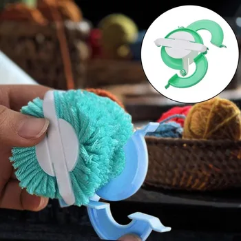 1PC 4 размера преносим производител на помпон Essential Pom-pom Maker Fluff Ball Weaver Needle Craft Homen DIY плетене вълна Домашни инструменти