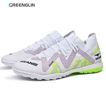 2023 Мъжки футболни обувки TF/FG Висококачествени футболни ботуши Greenglin-X28 Мъжки тийнейджъри Възрастни Cleats Трева обучение мач маратонки