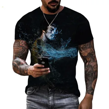 2023 Нова готина мъжка дамска тениска Bruce Lee 3D печат тениска къс ръкав Harajuku стил кунг-фу улица износване плюс размер