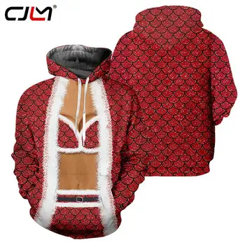 2024 CJLM Нов 3D отпечатан рибен мащаб модел пародия дизайн дропшипинг пуловер с качулка по поръчка мъже / жени есен зима суитчър