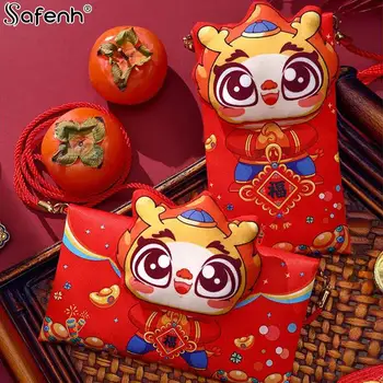 2024 Kawaii Китайски дракон Лунна Нова година Червен плик Червен пакет за пари Китайски пролетен фестивал Червен плик за детски подаръци
