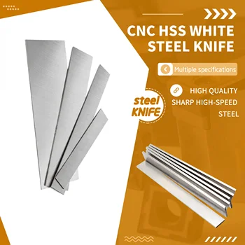 30x100x300mm HSS бяла стомана нож висока скорост суровини нож ембрион високо качество DIY Carve ръчно занаятчийски стомана плосък кинжал