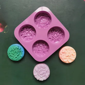 3D цвете свещ мухъл ръчно изработени цвете сапун силиконови мухъл мазилка ароматерапия форми шоколад бонбони фондан торта декориране твърде