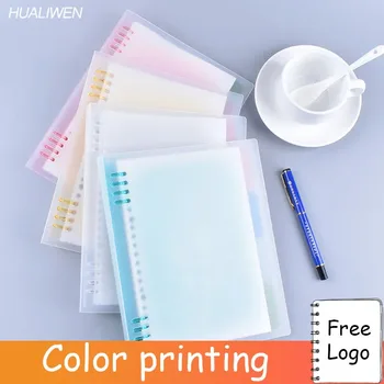 4-цветен светъл цвят канцеларски материали PP пластмасови хлабав лист тетрадка капак B5 хлабав лист бобина ръчно сметка черупка