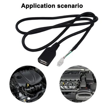 4Pin конектор USB удължителен кабелен адаптер за автомобилен радио стерео универсален за автомобилно радио стерео 75CM USB кабел USB адаптер