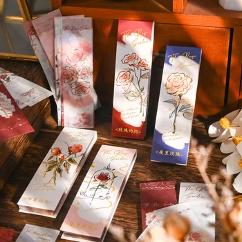 50 романтични рози естетически стикери Литературен и художествен материал база хартия cartulina para scrapbooking японски канцеларски материали