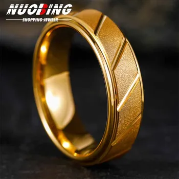8MM Мъжки външен пръстен от неръждаема стомана матирано кепър класически тенденция сватбено парти чар Y2K аксесоари Дамски подарък