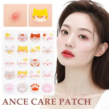 Acne Patches Colorful Cute Cat Shaped Acne Treatment Sticker, Invisible Acne Cover, Acne Remover Patch Skin Care