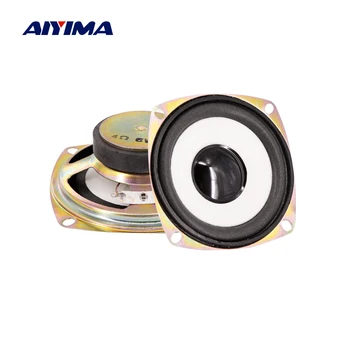 AIYIMA 2Pcs 3 инчов пълен обхват преносими аудио високоговорители 4Ohm 5W високоговорител бял конус мултимедия DIY BT високоговорител домашно кино DVD