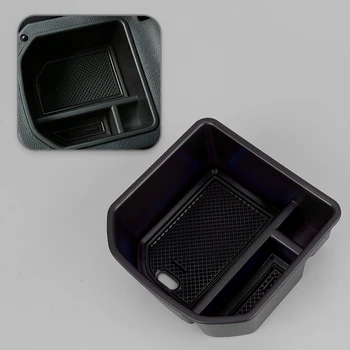 Car Black Center Armrest Storage Box Organizer Tray Fit for VW T-Roc 140TSI X Sport 110TSI Style 2020