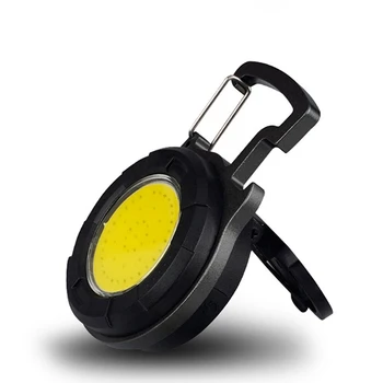 Cob фенерче къмпинг светлина мини преносим LED ключ ключалката светлина открит алуминиева сплав фенерче