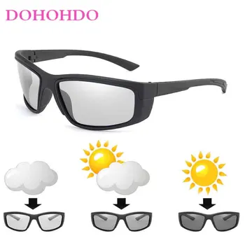 DOHOHDO 2022 Мъже Фотохромни слънчеви очила Черни спортни очила Жени Промяна на цвета Поляризирано шофиране Обезцветяване Слънчеви очила