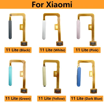FingerPrint Sensor Home Button Flex кабел за Xiaomi Mi 11 Lite Menu Return Key Touch ID Sensor Flex Ribbon Резервни части