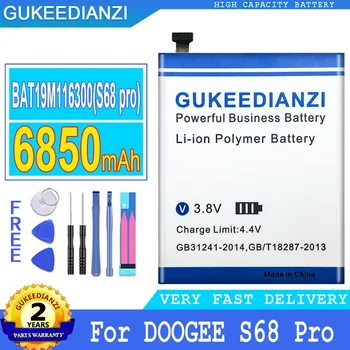 GUKEEDIANZI Резервна батерия за DOOGEE S68 Pro, Big Power батерия, безплатни инструменти, BAT19M116300, 6850mAh, New