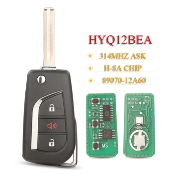 jingyuqin HYQ12BEA 3 бутон флип дистанционно кола ключ fob 314MHZ ASK H (8A) чип за Toyota Scion XB Corolla HIace CH-R 89070-12A60