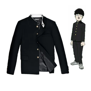 Mob Psycho 100 Косплей костюм Mobu Saiko Hyaku Kageyama Shigeo черен Gakuran костюми палто панталони Мъжка JK училищна униформа S-4XL