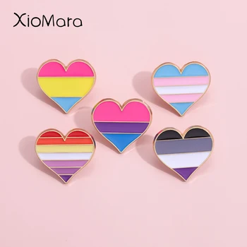 Rainbow флаг юмрук горд емайл щифтове обичай лесбийки гей bi транс асексуални брошки значки ревера ЛГБТ бижута подарък за любовник приятел