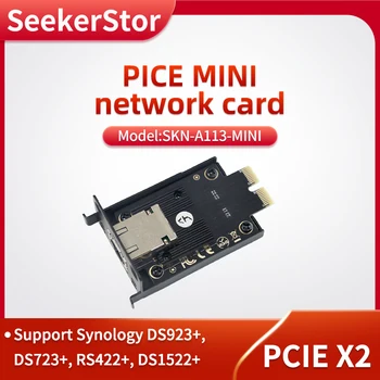 SeekerStor PCIE мини мрежова карта 10GbE RJ45 модул за надграждане на мрежата, подходящ за компактни сървъри на Synology DS923+ DS723+ RS422+