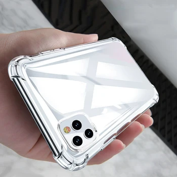 TPU мек силиконов хибриден прозрачен калъф за iPhone 13/13 Pro Max/13 Mini Shockproof ултра тънък прозрачен калъф за мобилен телефон