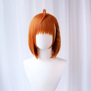 UWOWO Cosplay перука Aqours Chikaa Takami Cosplay перука LL 35cm оранжева коса косплей перуки топлоустойчиви
