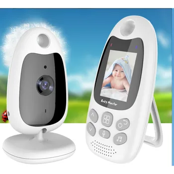VB610 Безжичен LCD аудио видео бебешки монитор 2.0 инчов музикален интерком IR 24h преносима бебешка камера Baby Walkie Talkie Babysit