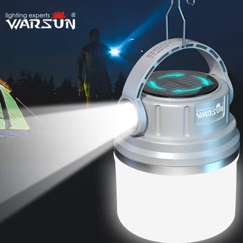 Warsun Outdoor 1100 Lumen Long Endurance Led Solar Мощен акумулаторна лампа за къмпинг с открит спорт