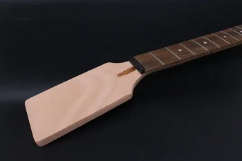 Yinfente недовършена гребло главата китара врата за 24 Fret 25.5 инчов Rosewood Fretboard точки инкрустация комплект в стил DIY проект