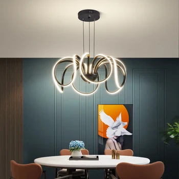 Zhongshan Nordic черен хол хотел полилей високо качество метална лампа тялото подходящ за спалня