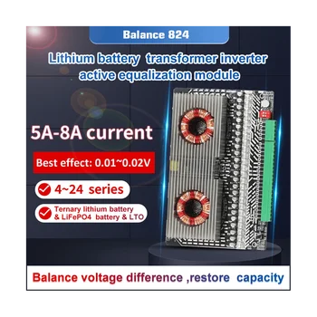 Активен еквалайзер балансьор 3S 4S 6S 7S 8S 12S 14S 15S 16S 17S 18S 19S 20S 24S BMS Lifepo4 / Li-Ion 5A кондензатор (8A)