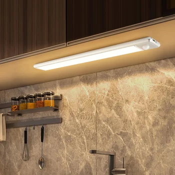 Безжична LED нощна светлина сензор за движение светлина килер нощна лампа за кухня спалня детектор светлина кабинет стълбище подсветка