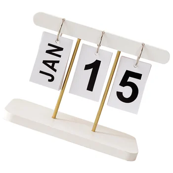 Вечен календар флип дървени календарни блокове реколта дърво блок календар домашен офис бюро аксесоари седмица месец дата