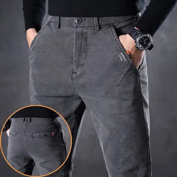 Висококачествена мода Harajuku 2023 Луксозни тънки летни дънки Мъжки пролетни тънки корейски модни ежедневни голф облекла Дълги готини панталони