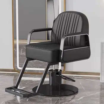Въртящ се стайлинг бръснарски стол регулируем салон наклон луксозен бръснарски стол педал модерен седло Silla De Barbero градински мебели