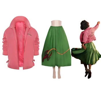 Грес розов дама косплей костюм яке палто пола суитчър фантазия жени момичета Хелоуин карнавал парти маскировка дрехи