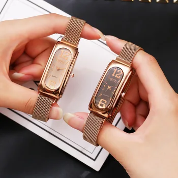 Дамски часовници магнитна катарама луксозна мода розово злато кварц дамски часовник ръчен часовник дамски часовник Reloj Mujer час Reloj Mujer
