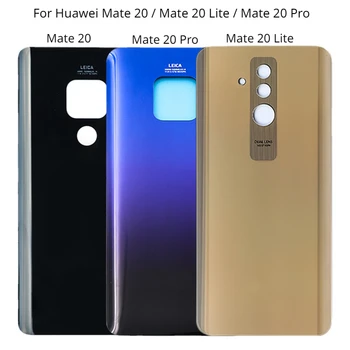 За Huawei Mate 20 / Mate 20 Lite / Mate 20 Pro батерия заден капак 3D стъклен панел задна врата корпус случай лепило замяна