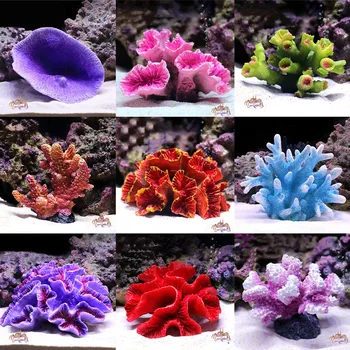 Изкуствена смола корали подводни фалшиви растителни орнаменти аквариум орнаменти озеленяване риба резервоар декорация