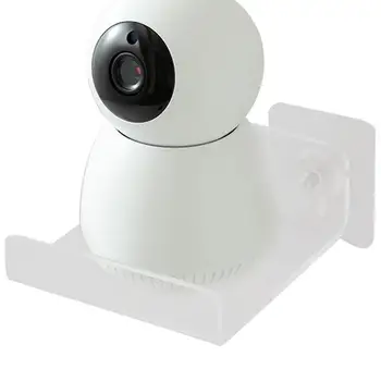 Камера стена рафт прозрачен сигурност камера рафт с подвижна релса малка стена шелф лепило рафт дома стена багажник за дома
