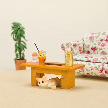 Кукла къща декорация мини масичка за кафе ниска маса модел фото сцена подпори мини декорация