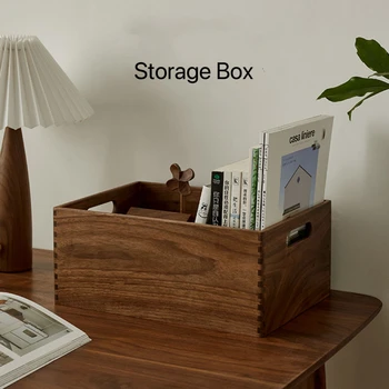 Кутия за съхранение от орехово дърво настолна еднослойна тава за съхранение парфюм ароматерапия скрин козметика кутия за съхранение веранда кутия за дреболии кутия