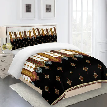 Луксозен Saba Telet Етиопски еритрейски полиестерни спални комплекти Единично двойно легло Duvet Cover Set и 2бр Калъфки за възглавници Quilt Cover