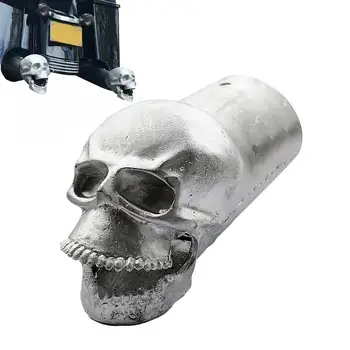 Метален череп изпускателен връх череп главата изпускателна накрайник 1.97inch мотоциклет изпускателна тръба декорация за Хелоуин мотоциклет декоративни