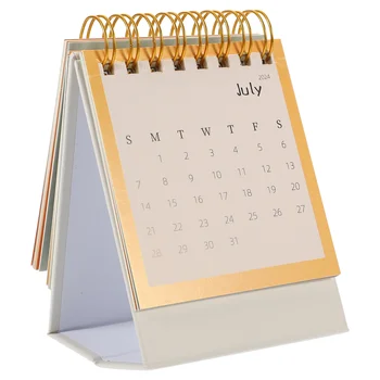 Мини Настолен календар 2024 Месечен настолен постоянен календар Малък настолен календар Академична година Календари на флип бюро Ежедневно
