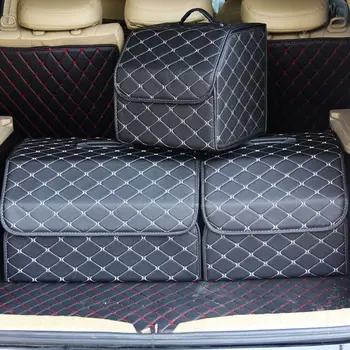 Многофункционален сгъваем организатор за съхранение на багажника на автомобила с капак Преносима чанта за съхранение на автомобили Автомобилен багажник Организиране на аксесоари за кола
