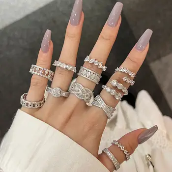 Моден дизайн проправи диамант гореща продажба класически S925 стерлинги сребро Moissanite парти сватбен пръстен за жени