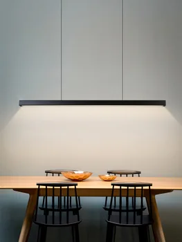 Модерен минималистичен Led дълги висулка светлини трапезария прост бар таблица лампа офис полилей осветление Начало декор лампи тела