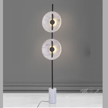 Модерна бяла стояща лампа за хол Начало Деко мраморна подова лампа Led осветително тяло Творчески спални лампи Stand Floor Light