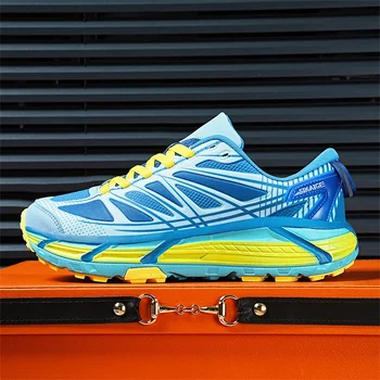 Мъжка мода ежедневни обувки за бягане летни дишащи мрежести маратонки удобни леки външни неплъзгащи се обувки за мъже